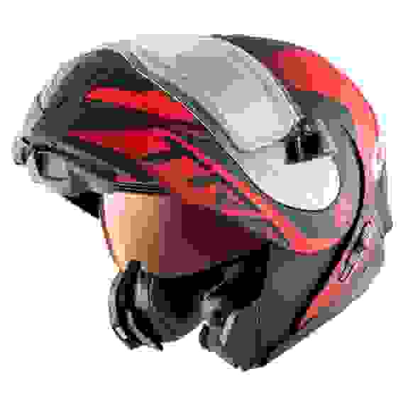 512024 Шлем снегоходный модулярный CKX TRANZ 1.5 Ams DL+EDL Caliber Matt Red L