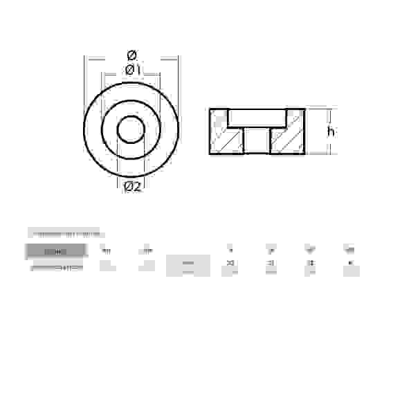 Анод Skipper для Suzuki DF8-300, DT9.9-15 (магний), SKPBA5532187J00M