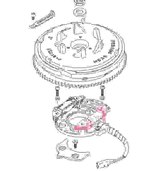 Катушка генераторная (зажигания) для Suzuki DT9.9-15, SK32140-93900