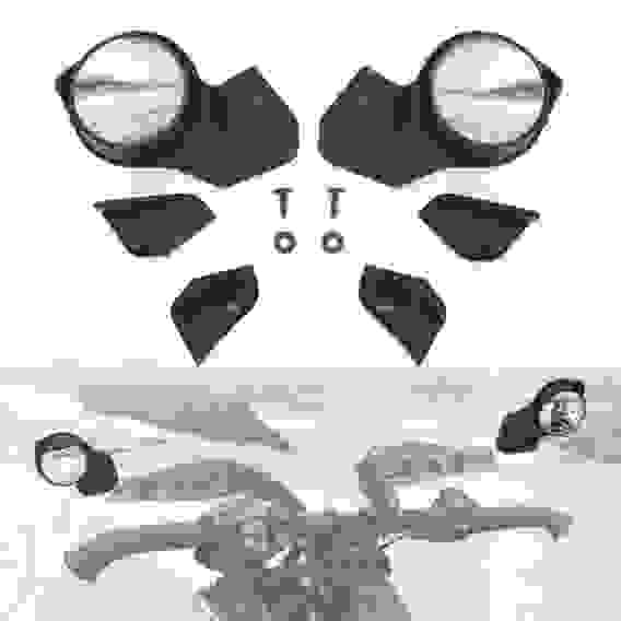 Комплект оригинальных зеркал на ветровые щитки снегоходов BRP, 860200893