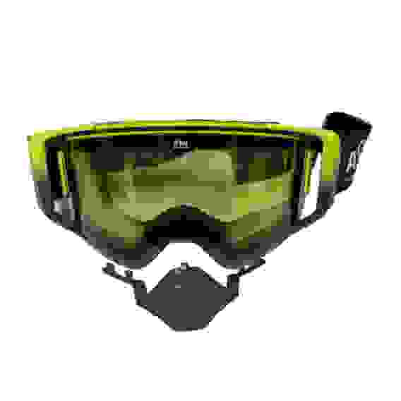 Мотоочки снегоходные с подогревом AiM (PRO) Accu Heated Yellow-Grey Glossy