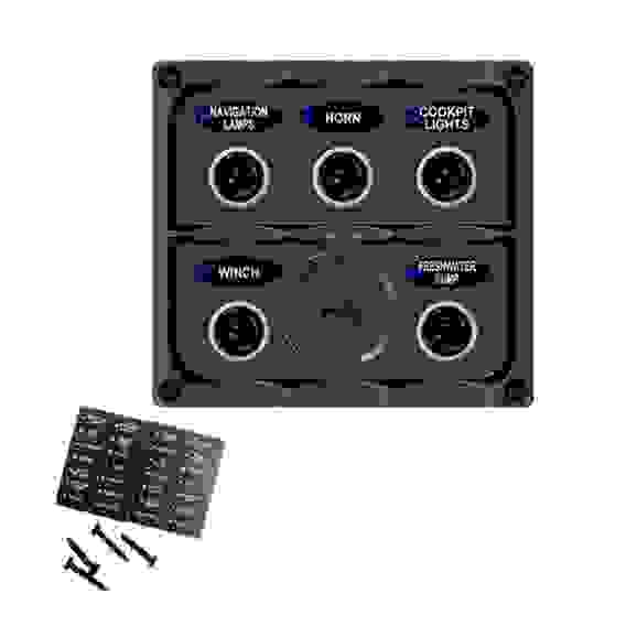 Панель бортового питания Skipper с тумблерами и USB розеткой, SK-TF5J/U