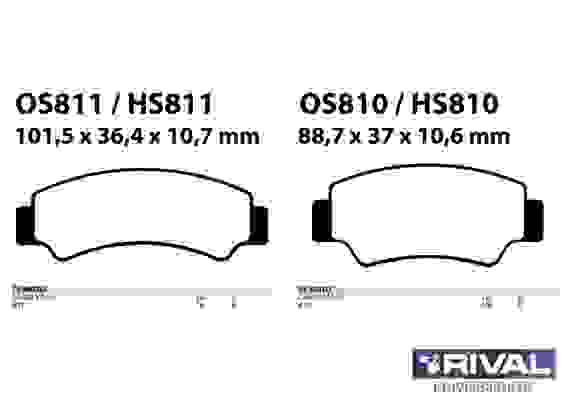 Передние тормозные колодки для квадроцикла CFMOTO CFORCE (X10)
