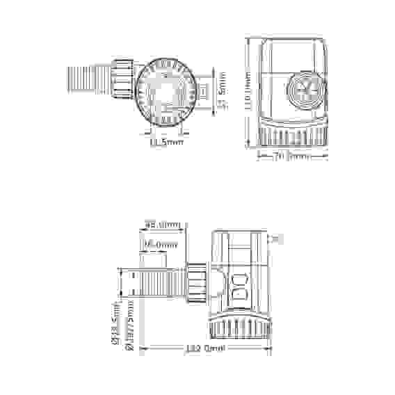 Помпа водооткачивающая SeaFlo трюмная 69 л/ мин., патрубок 25/29 мм, 12V