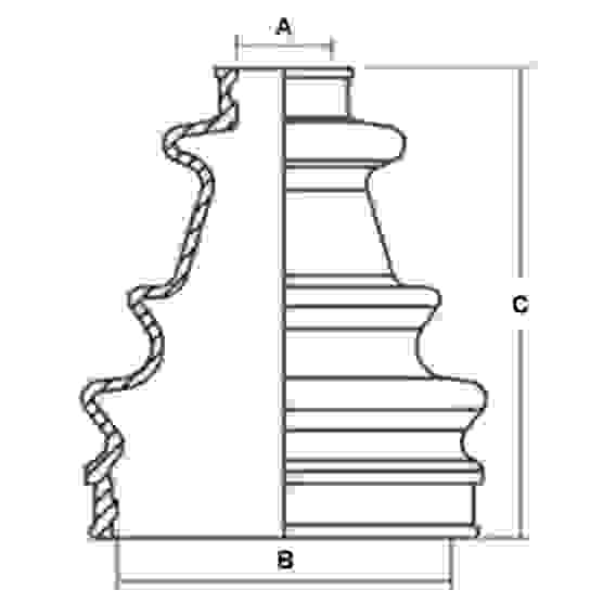 Пыльник ШРУС для квадроциклов BRP CAN-AM 500-1000 ('13-17), AT-03092