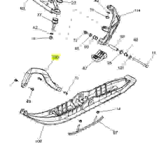 Ручка для лыж Pilot DS/ DS-2/ DS-3/ Blade/ Blade DS снегоходов BRP, 505072976