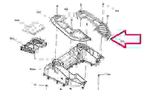 Сетка воздухозаборника правая для снегоходов SUMMIT, FREERIDE REV G5, 508001139
