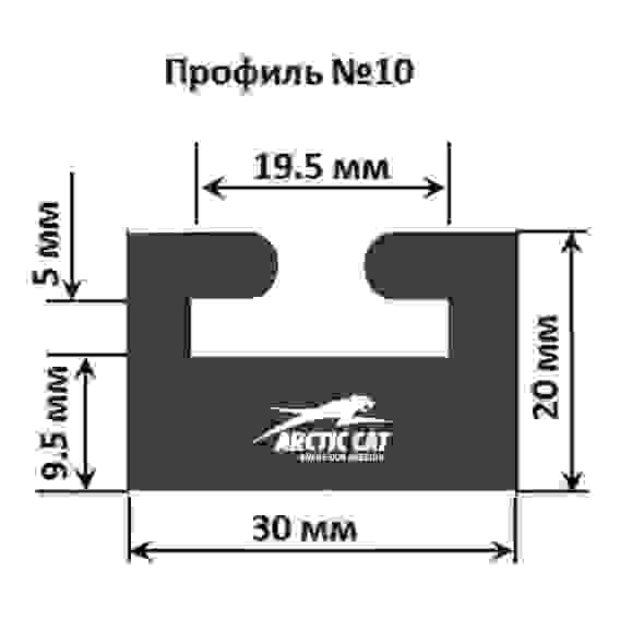 Склиза (с графитом) для снегоходов Arctiс Cat, проф. №25, 164 cм, 10-6400-0-01-01