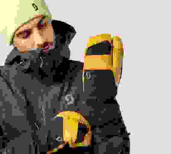 Снегоходные варежки SCOTT Mitten Explorair Alpine natural brown/black