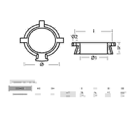 Анод Skipper для Mercruiser ALPHA ONE GEN II (магний), SKPBA806105M
