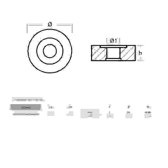 Анод Skipper для Tohatsu M18-70, MFS9.9-20 (магний), SKPBA5338602182A0M