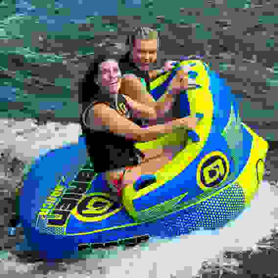 Баллон буксировочный (водная ватрушка) 2-местный O'Brien BARCA 2 BLU/YLW S23