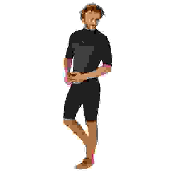 Гидрокостюм мужской Jetpilot FLIGHT 2x2 BZ SS SPRINGSUIT FLATLOCK BLACK/BLACK L