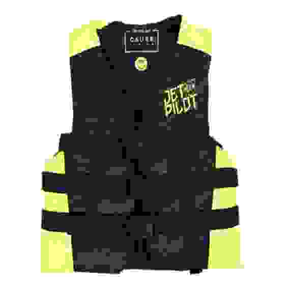 Детский Нейлоновый Спасательный Жилет JetPilot Cause ISO 50N Nylon Black/Yellow ,168 cm