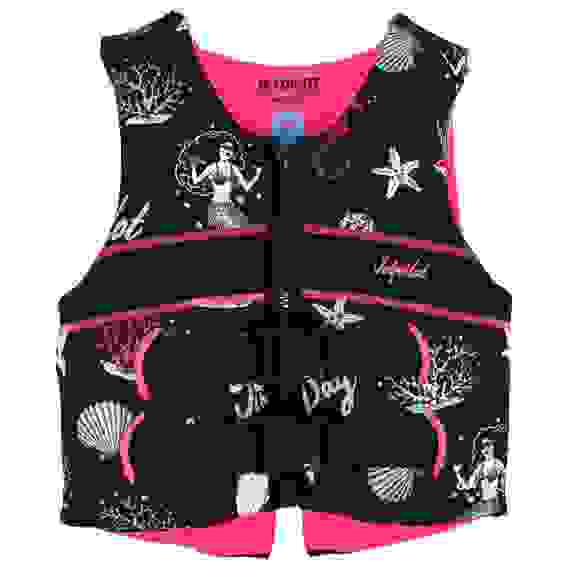 Детский неопреновый спасательный Жилет JetPilot Cause ISO 50N Neo (Black/Pink, 168 cm)