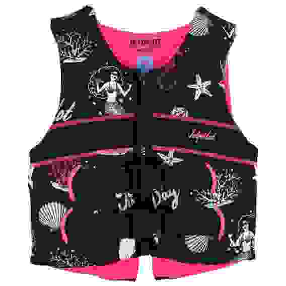 Детский неопреновый спасательный Жилет JetPilot Cause ISO 50N Neo (Black/Pink, 168 cm)