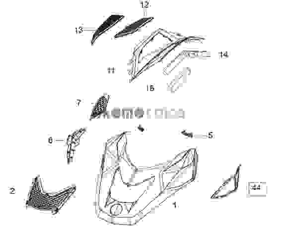 Сетка воздухозаборника левая для снегоходов BRP, 508000609