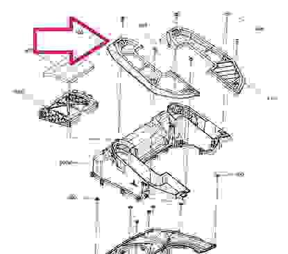 Сетка воздухозаборника левая для снегоходов SUMMIT, FREERIDE REV G5, 508001138