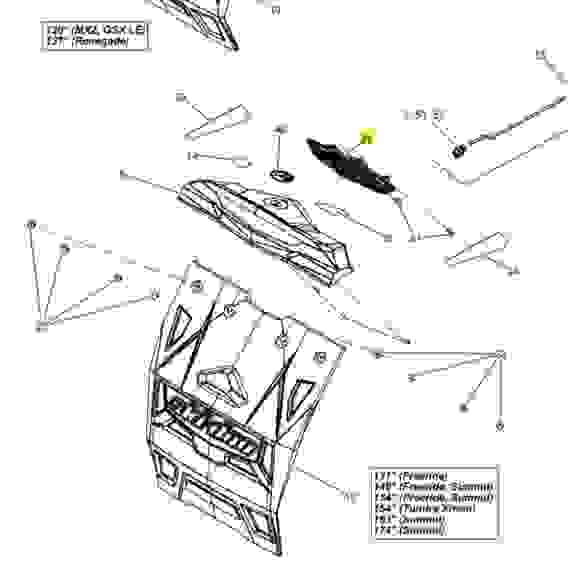 Стоп-сигнал снегохода Ski-Doo (REV-XM) SM-01502, 520000579