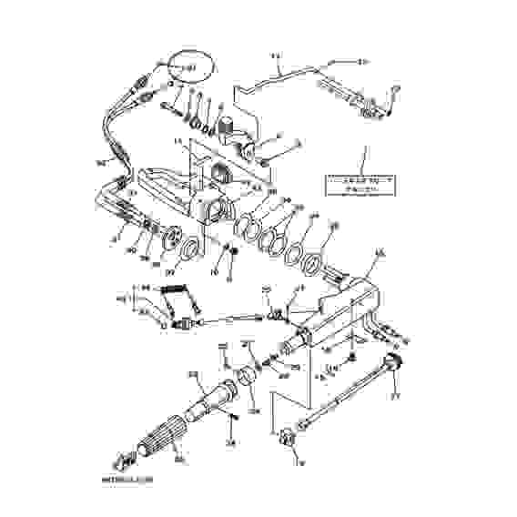 Тросик газа (румпеля) для YAMAHA E40X/40X, SK66T-26301-00