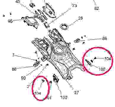 Фиксатор (защелка) боковой панели снегоходов BRP, 517305734