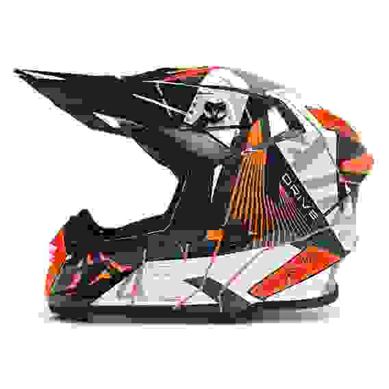 RH855R-DWR-L Шлем AiM RH855 Carbon RAZOR White/Red, L