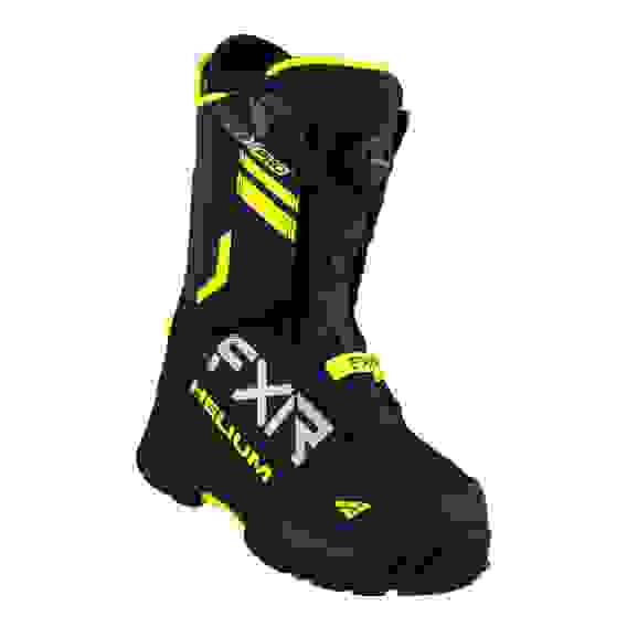 210705-1065-42 Снегоходные Ботинки FXR Helium BOA с утеплителем Black/Hi Vis 42р