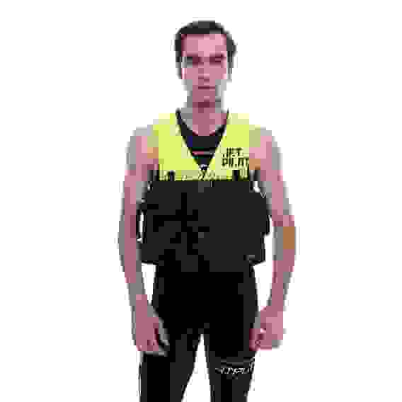 2418407 Гидрожилет нейлоновый JetPilot Helium F/E Nylon Vest Black/Yellow, 3XL