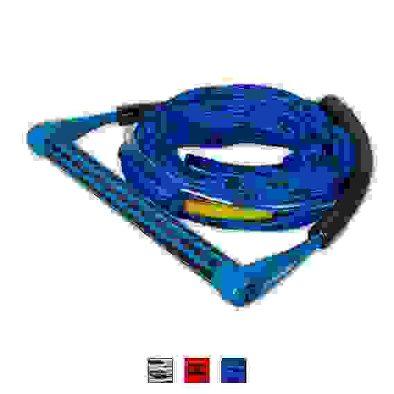 2214552 Фал с рукояткой для вейкбординга O'Brien ROPE WAKE COMBO 4 SECTION POLY-E BLUE